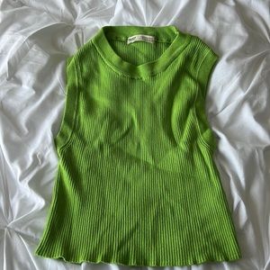 green pull and bear tank top worn once